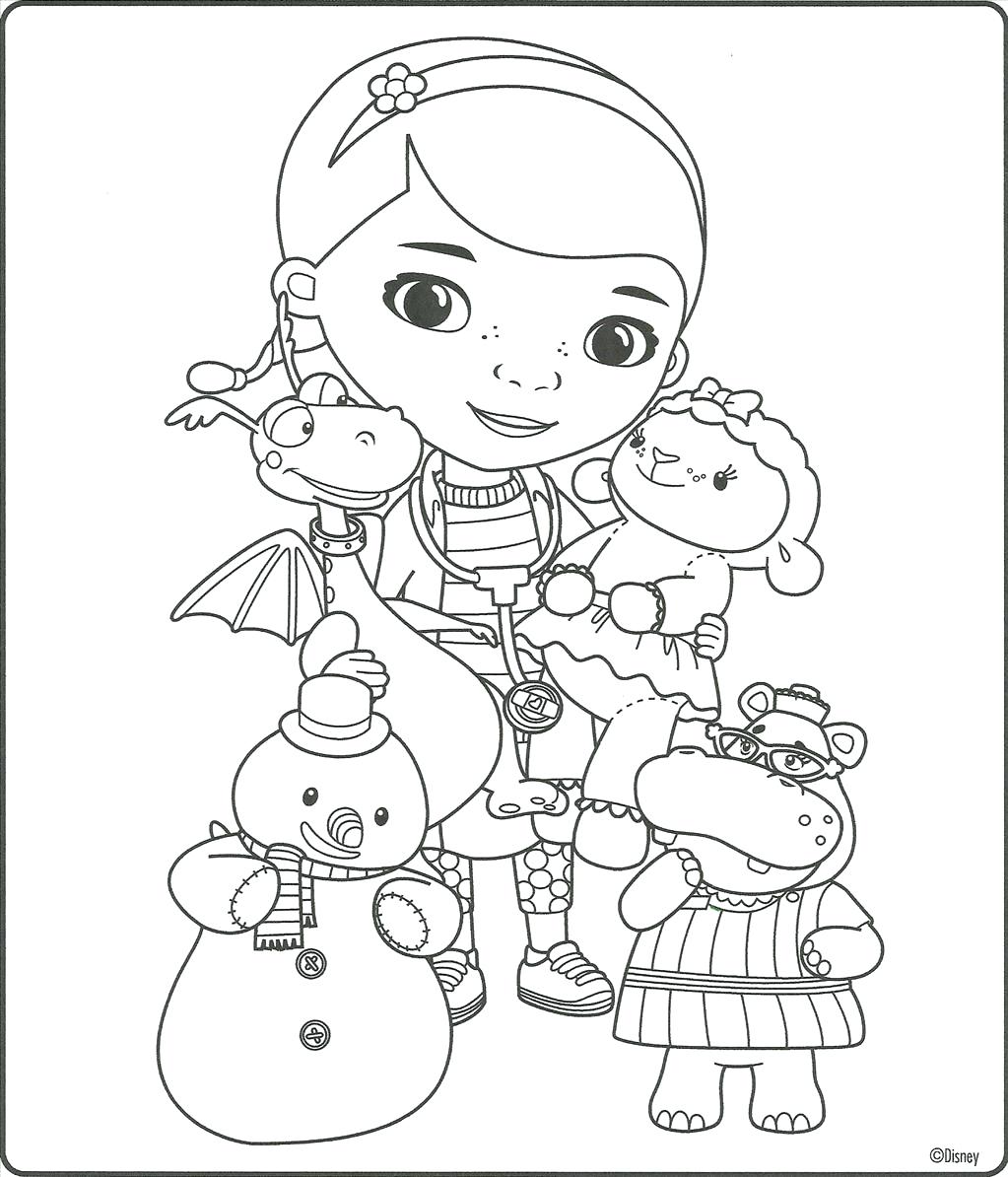 1023x1194 Coloring Page Doc Mcstuffins Color Pages Coloring Disney Junior
