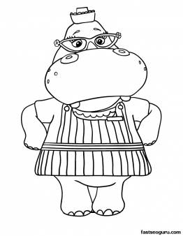 262x338 Printable Hallie The Hippo Doc Mcstuffins Coloring Pages