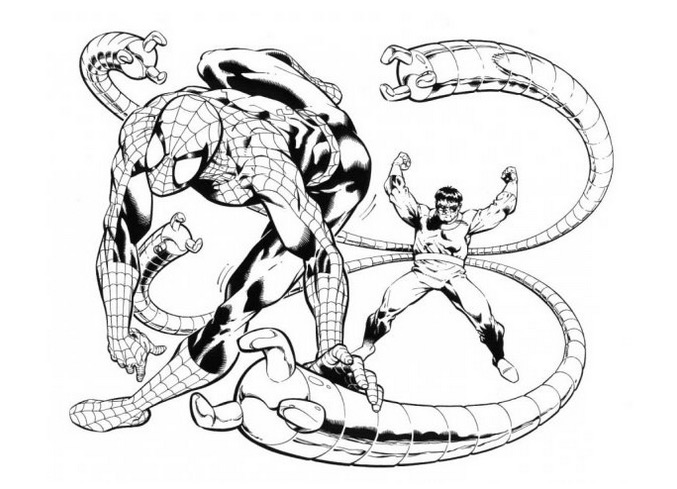 677x489 Doctor Octopus Coloring Pages