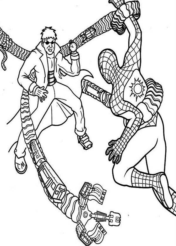600x840 Spiderman Doc Ock Coloring Pages
