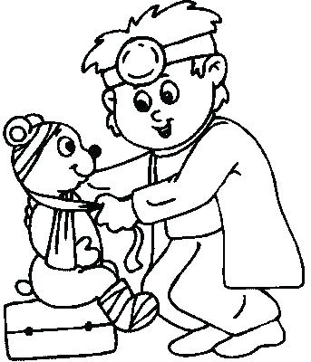 343x400 Doctor Coloring Page Doctors Office Coloring Pages Doctor