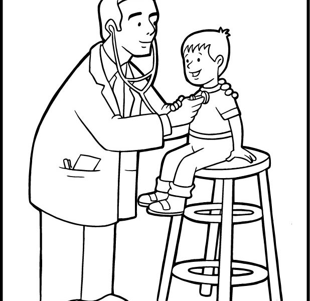 618x600 Doctor Coloring Pages For Preschool Innovative Doctor Coloring