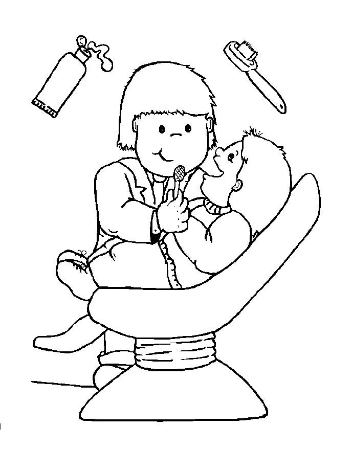 690x878 Dentist People Who Help Us Preschool Early Years Coloring Pages