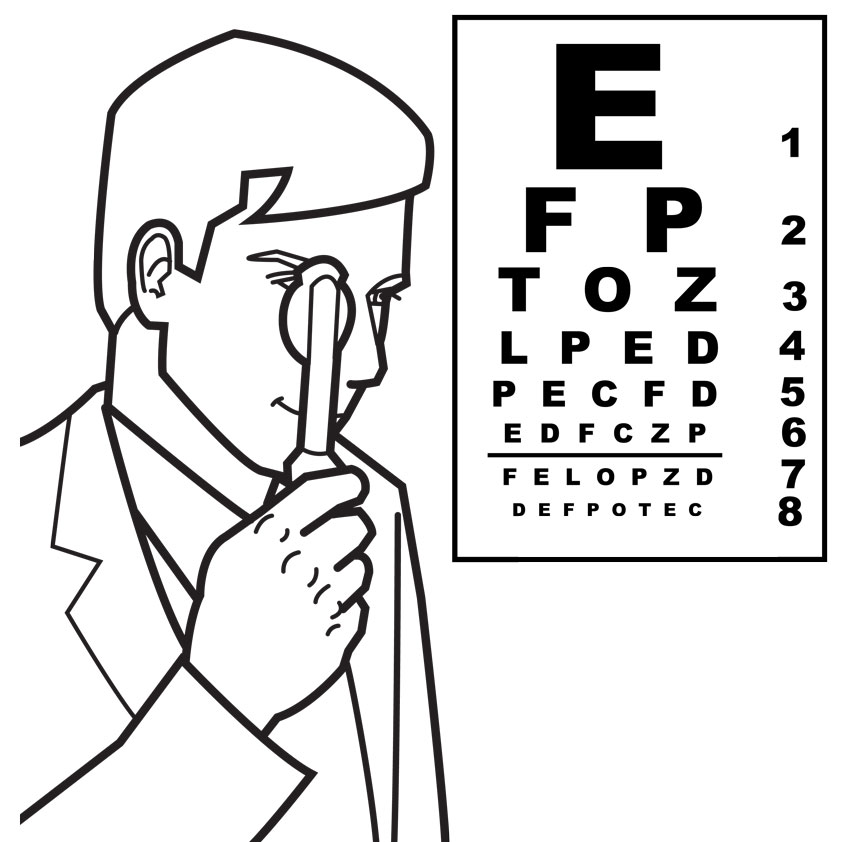 842x842 Eye Doctor Coloring Pages Printable