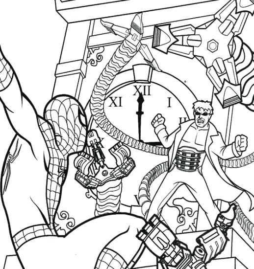 518x550 Doc Ock Coloring Pages Doctor Octopus Coloring Pages Octopus