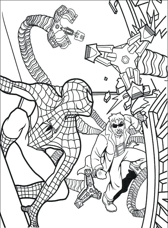 567x768 Terrific Doctor Octopus Coloring Pages Vs Doctor Octopus Coloring