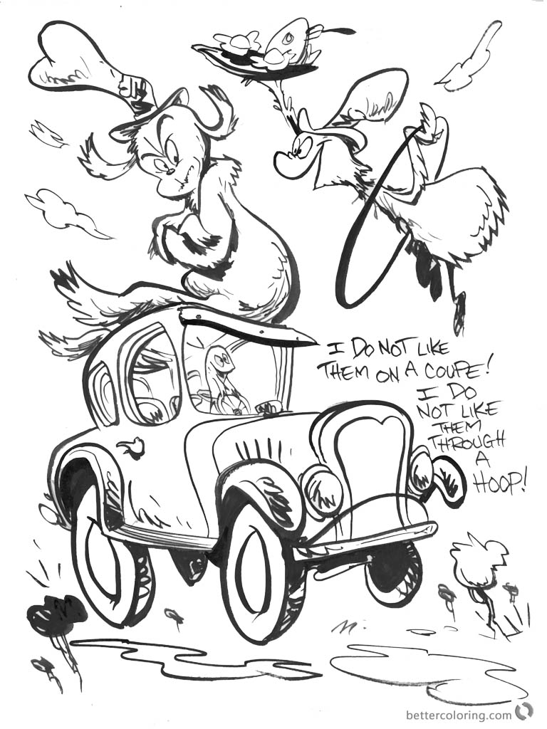 768x1024 Dr Seuss Coloring Pages Printable Within Green Eggs And Ham