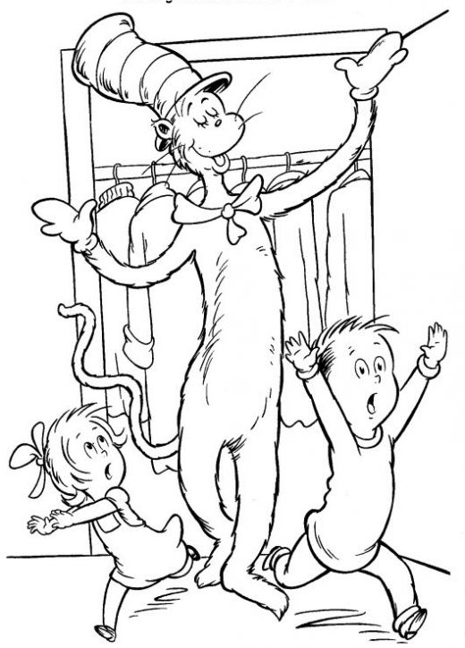 520x724 Fun Coloring Pages Cat In The Hat Coloring Pages