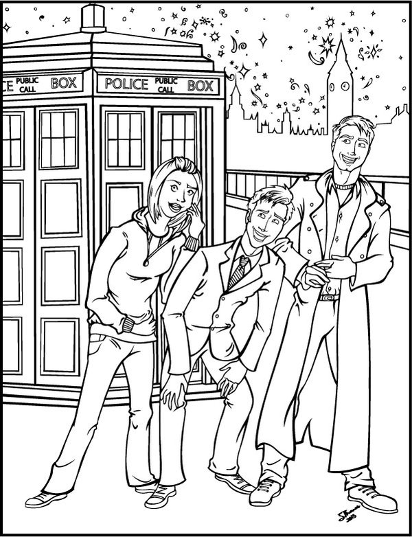 600x782 Doctor Who Coloring Pages