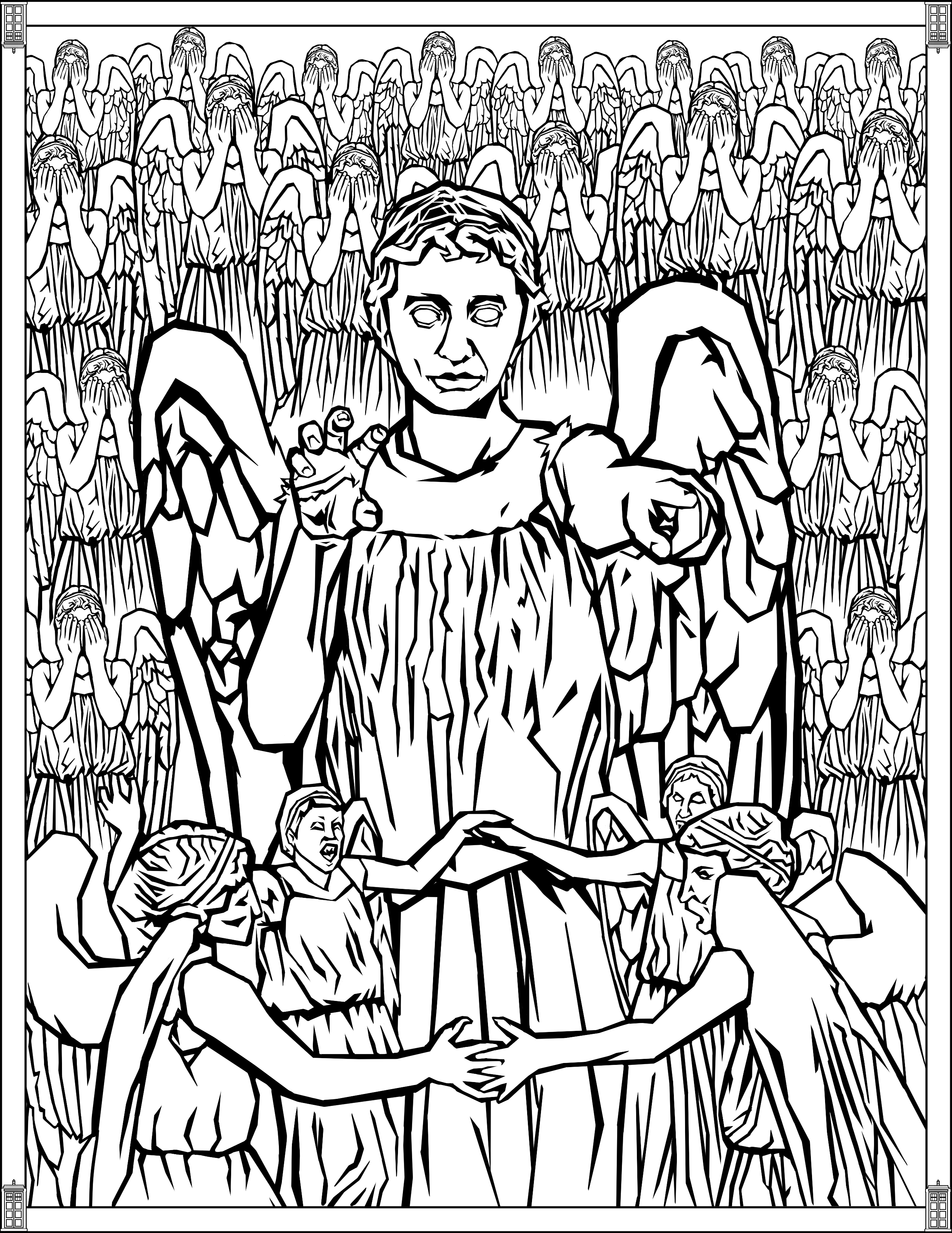 2550x3300 Best Of Doctor Who Coloring Pages Weeping Angels Gallery Free