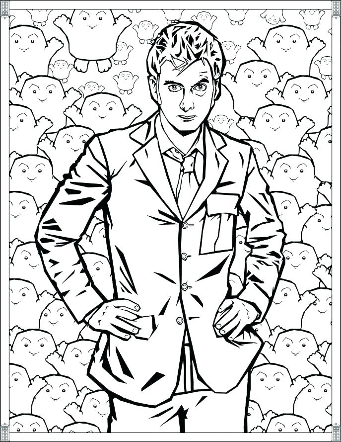 687x889 Doctor Who Coloring Pages Free Medium Size Of Vector Coloring Page
