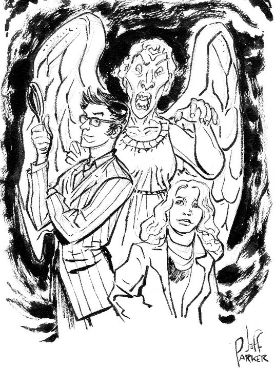 536x720 Weeping Angel Coloring Page