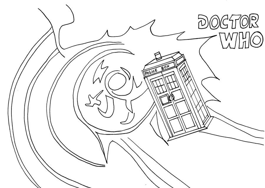 900x639 Tardis Coloring Page Coloring Pages Lineart Doctor Who