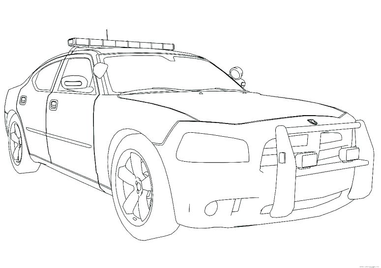 775x547 Dodge Charger Police Car Coloring Pages Deepart