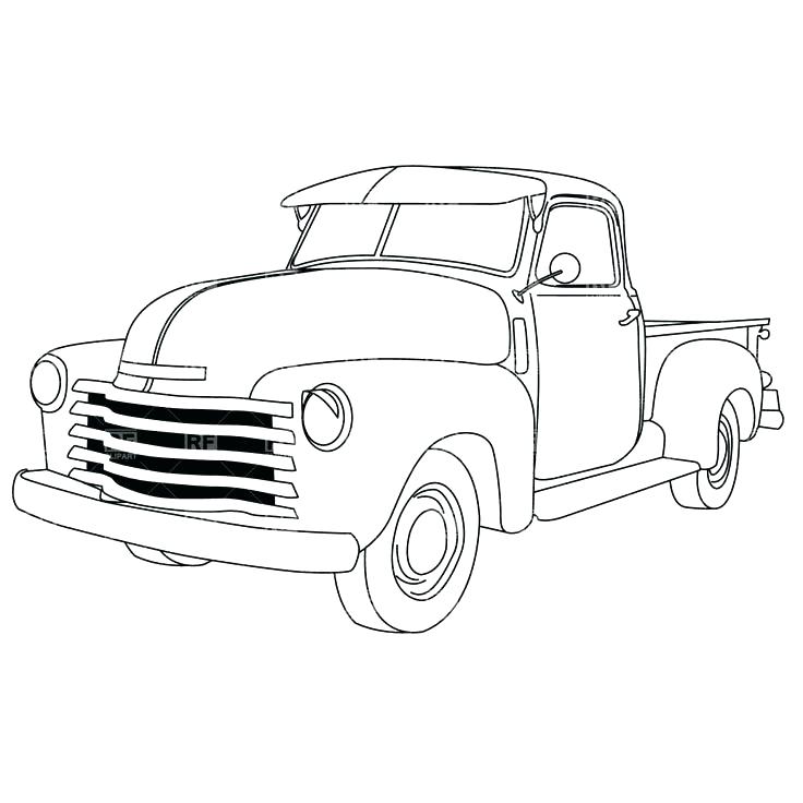 736x736 Pickup Truck Coloring Pages Big Truck Coloring Pages Old Truck