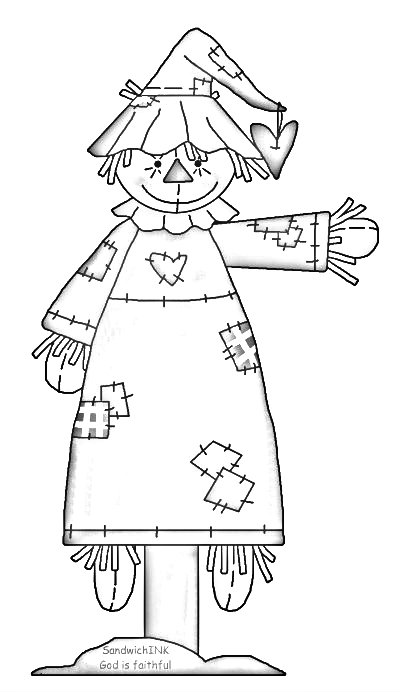 400x693 Fall Is Chasing Summer So Enjoy Fall Scarecrow Coloring Pages
