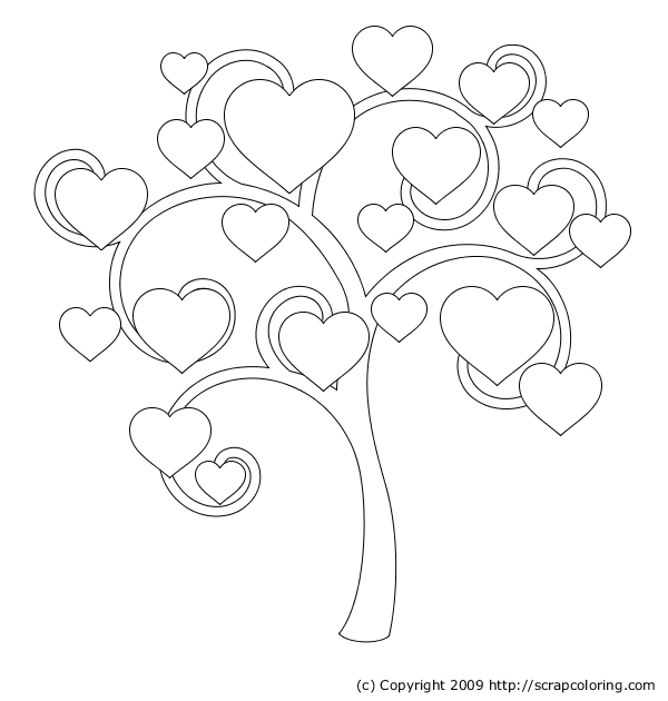 600x630 Tree Coloring Pages