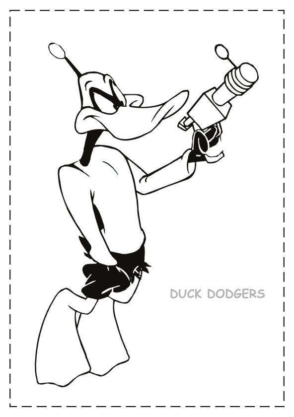 592x840 Duck Dodgers Coloring Page