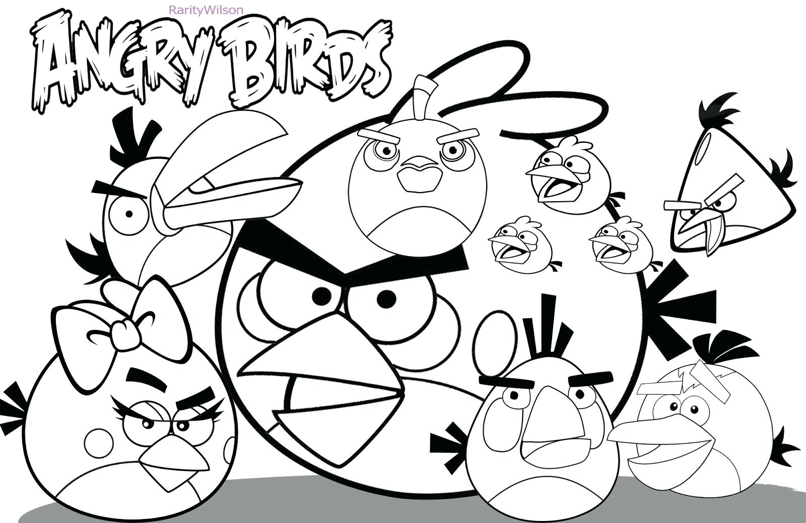 1600x1040 Coloring Pages Christmas Free Angry Birds Bird Color In Page Auto