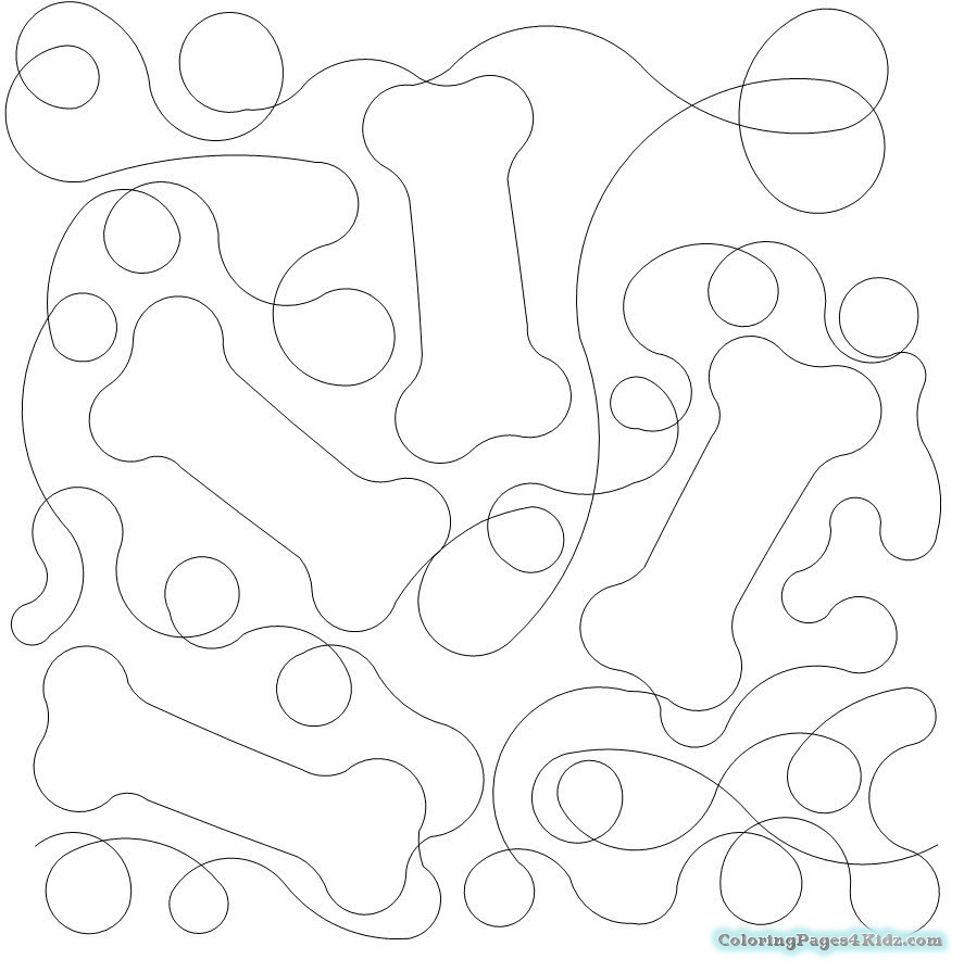 887x895 Dog Bone And Bowl Coloring Page Pages For Kids Prepossessing Tixac