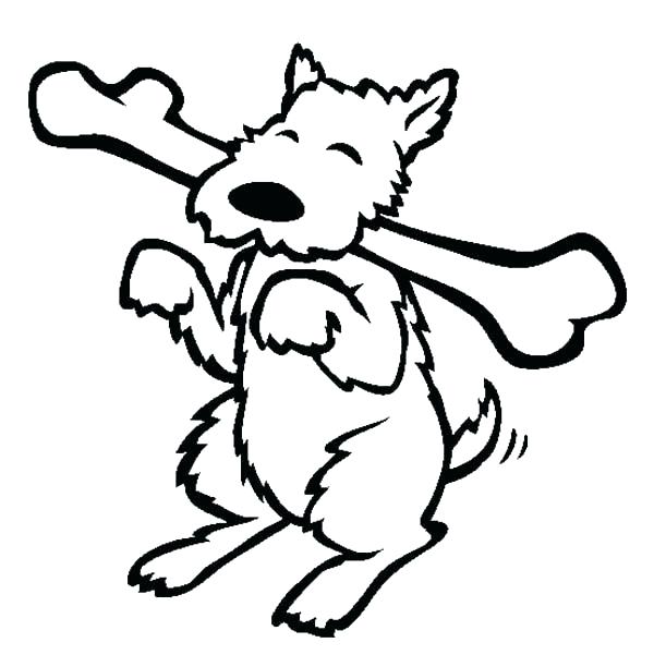 600x612 Dog Bone Coloring Page Dog Bone Coloring Page Happy Dog Eating
