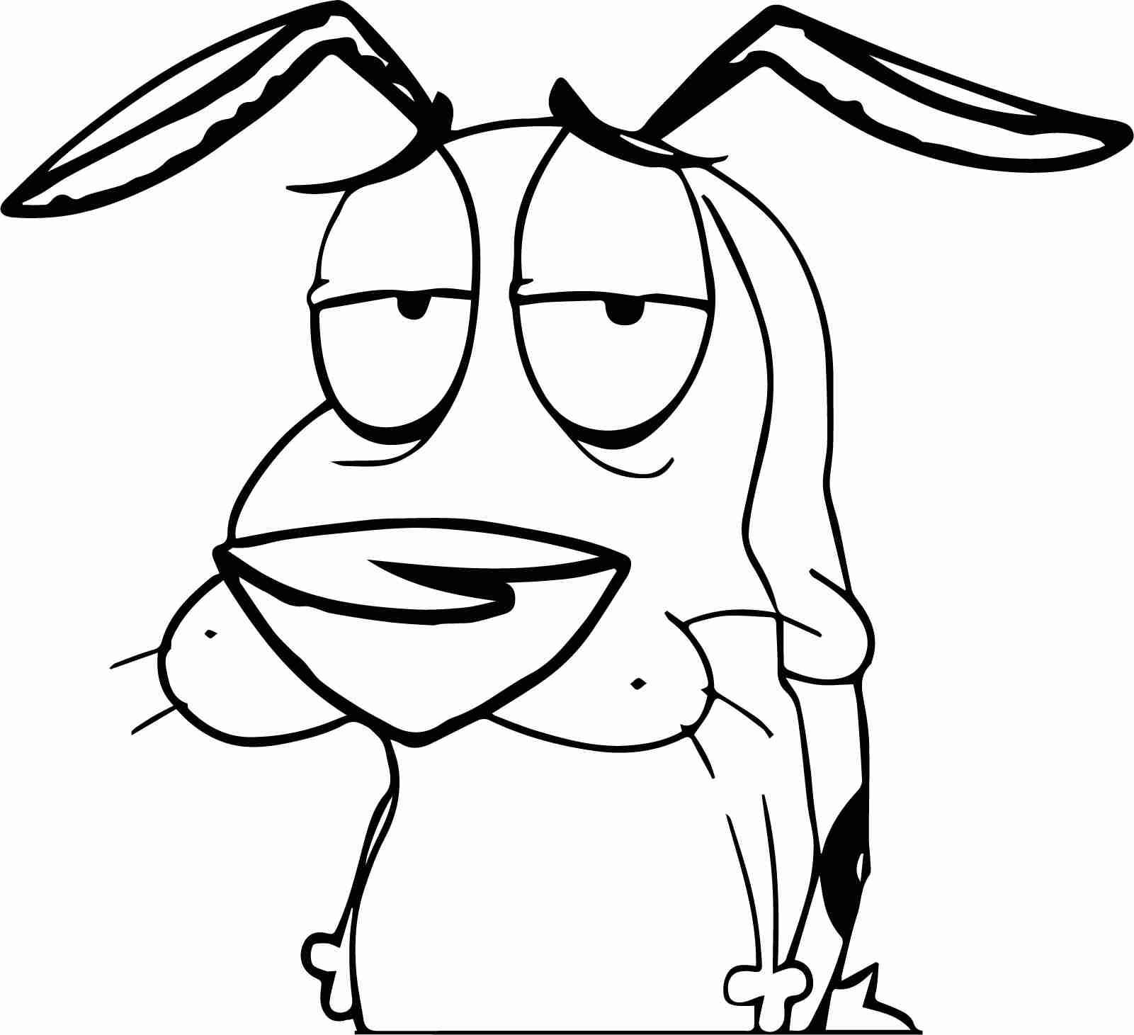 1601x1461 Courage The Cowardly Dog Cartoon Network Coloring Page Beautiful
