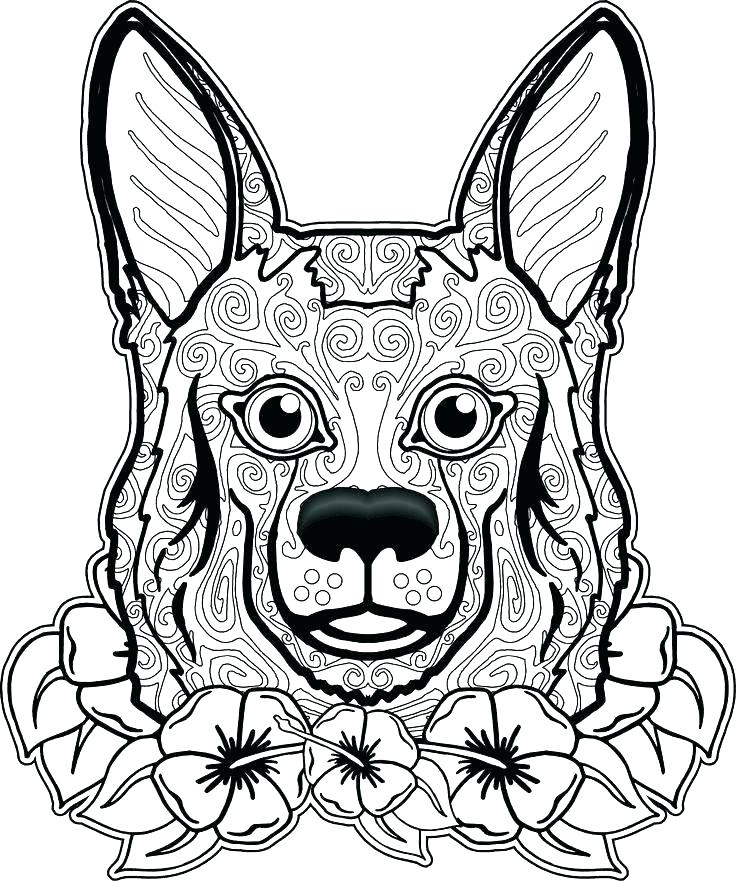 736x881 Coloring Dog Coloring Pages For Adults Tetra Animal Tang Adult