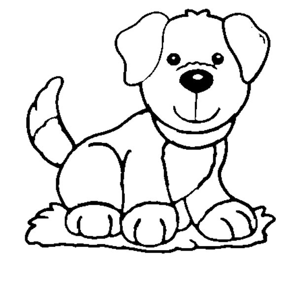 600x596 Dog Coloring Pages For Kids
