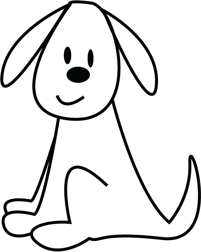 678x848 Puppy Dog Coloring Pages Outline Drawing For Kids Coloring Page