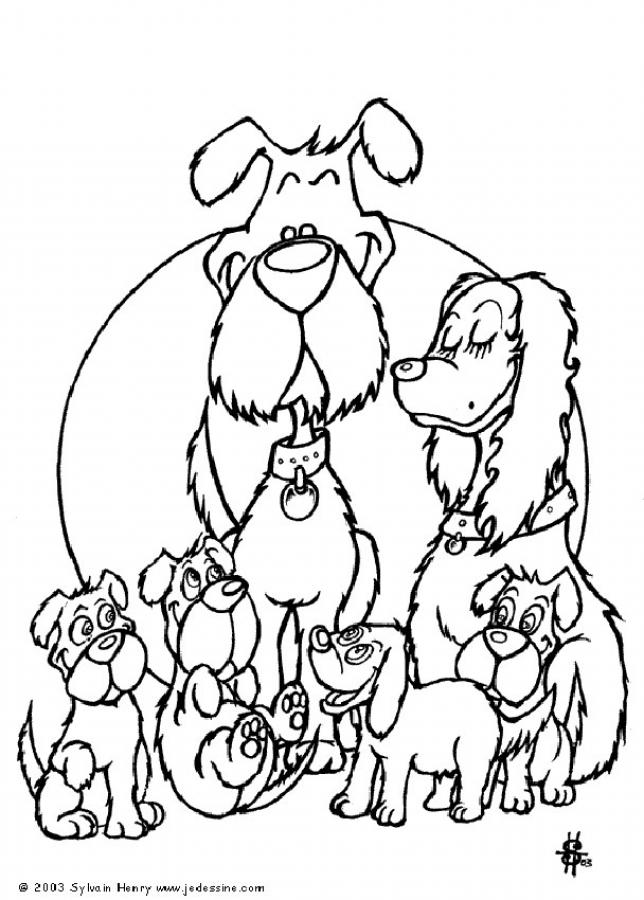 644x900 Fox Terrier Family Coloring Pages