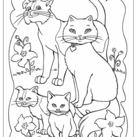 268x268 Animal Family Coloring Page Archives
