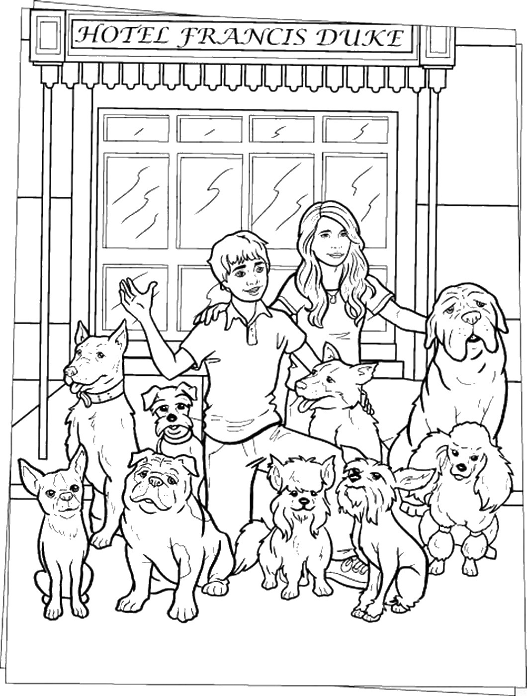1060x1400 Hotel For Dogs Coloring Pages