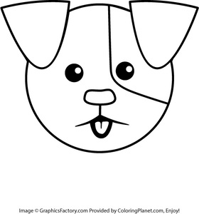 280x300 Free Puppy Head Coloring Page From Coloring