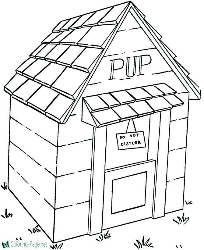 670x820 Dog House Coloring Pages Dog House Coloring Page Beautiful Dog