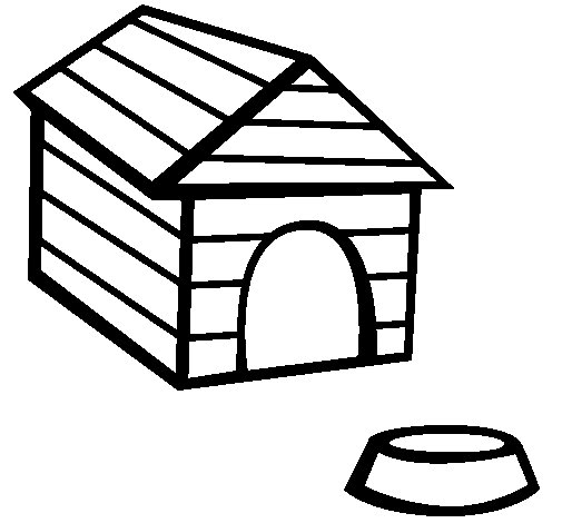 505x470 Dog House Coloring Page