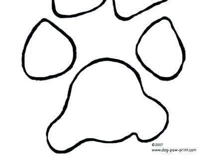 440x330 Dog Paw Coloring Page