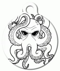 236x276 Cycloptopus Coloring Book Page, Adult Coloring, Cyclops Octopus