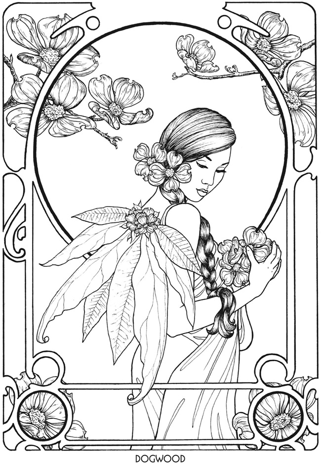 650x945 Dogwood Fairy Coloring Page Coloring!