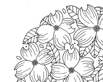 340x270 Dogwood Illustration Etsy