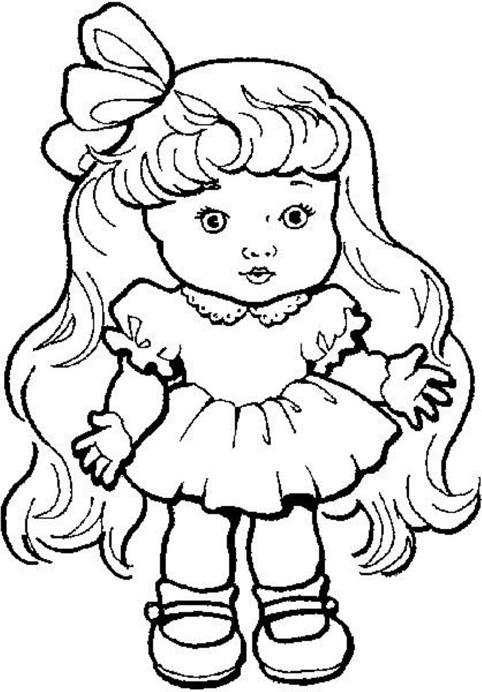 975x1400 Doll Coloring Pages