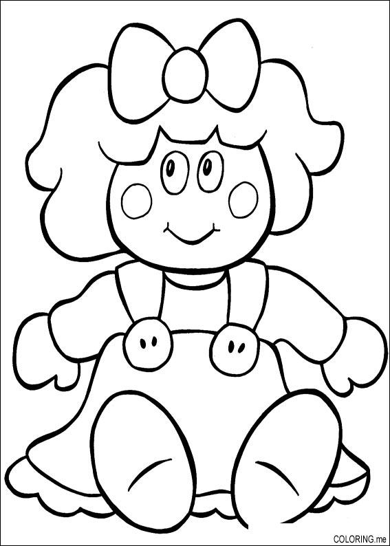 567x794 Christmas Doll Coloring Pages