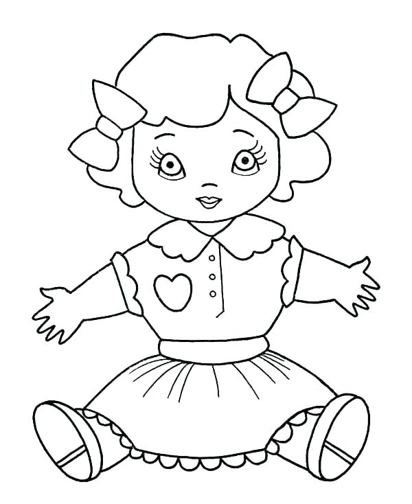 600x734 Baby Doll Coloring Pages Free Printable Baby Doll Coloring Pages