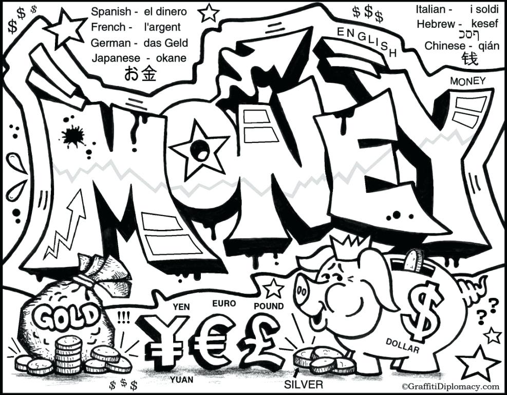 987x768 Money Coloring Page Dollar Coloring Page Money Coloring Pages Full