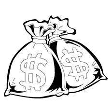 230x230 Money Coloring Pages
