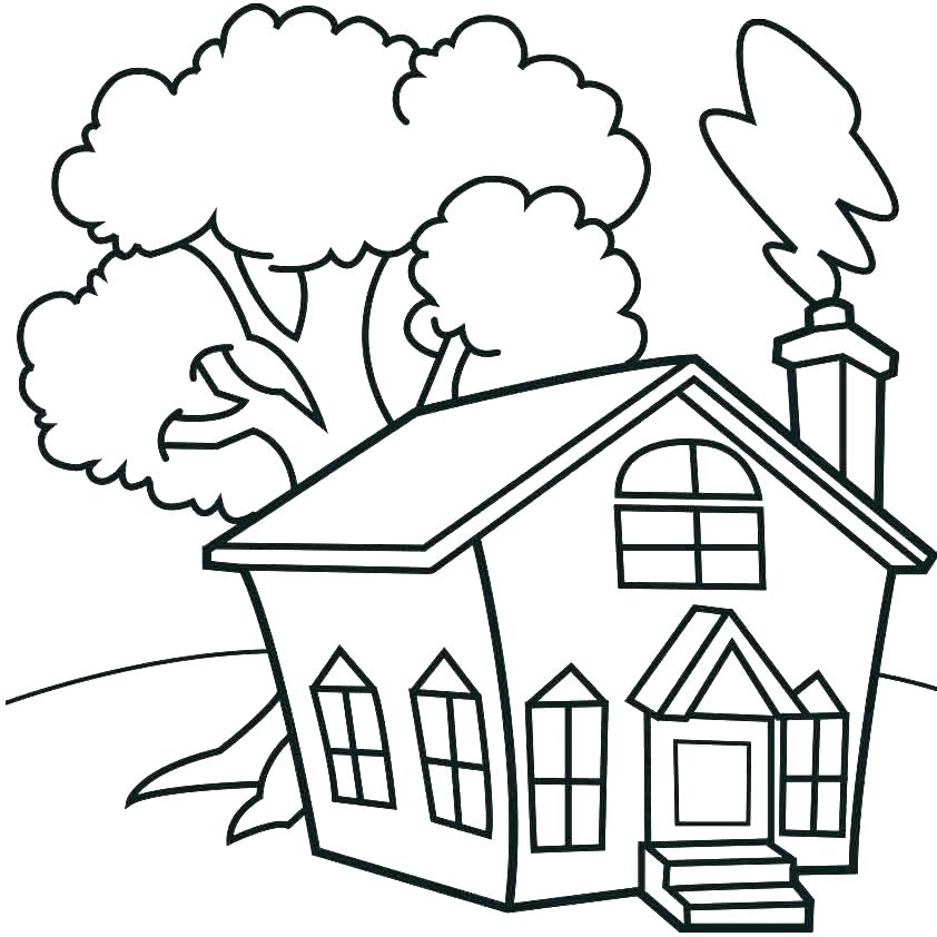 842x842 House Coloring Pages Printable Coloring Pages Of Houses Coloring
