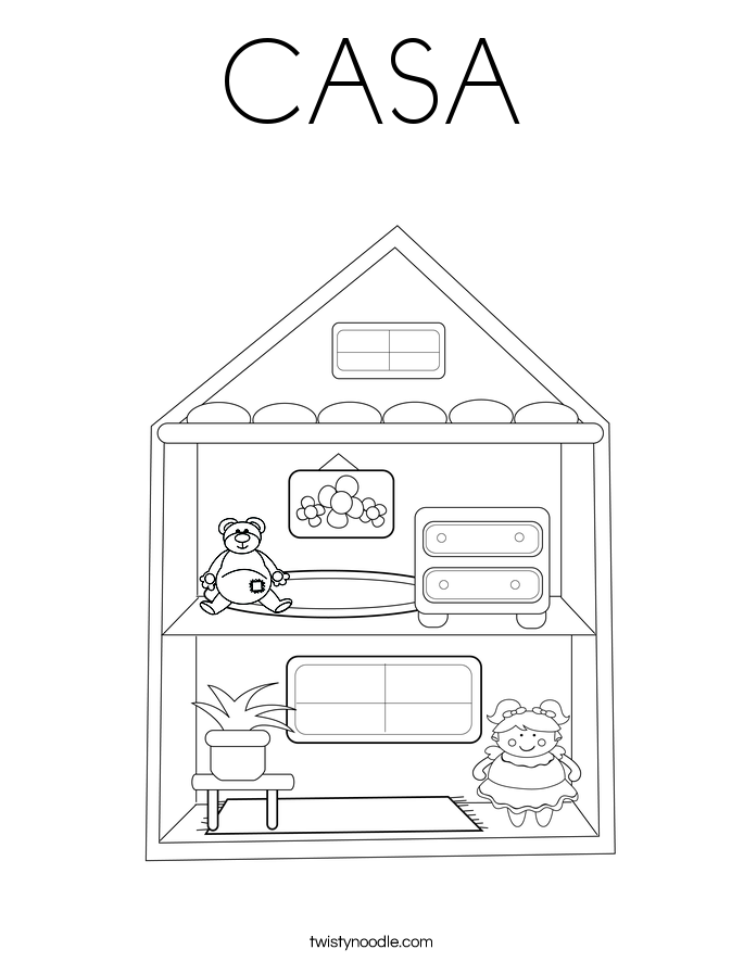 685x886 Casa Coloring Page