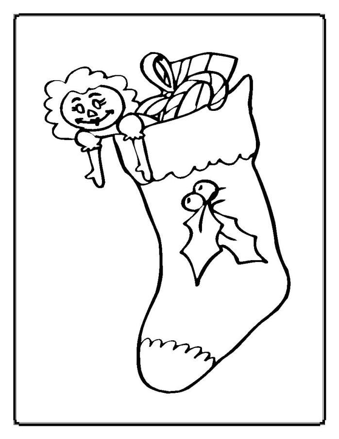 698x903 Christmas Stocking Coloring Pages