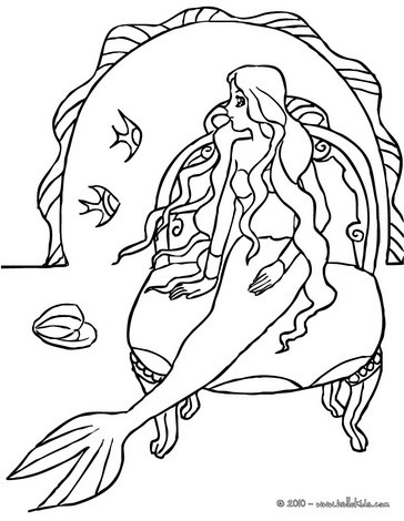364x470 Mermaid With A Dolphin Coloring Pages