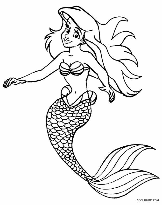671x850 Printable Mermaid Coloring Pages For Kids