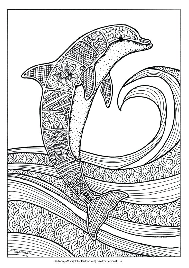 736x1041 Dolphin Coloring Pages Dolphin Splash Jump In The Air Coloring